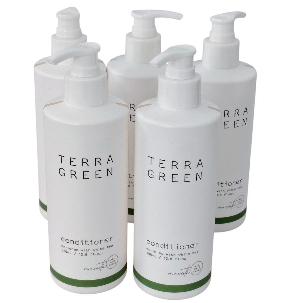 Terra Green White Tea Conditioner 12.8 oz. All Hair Types NEW Wyndham Lot of 5